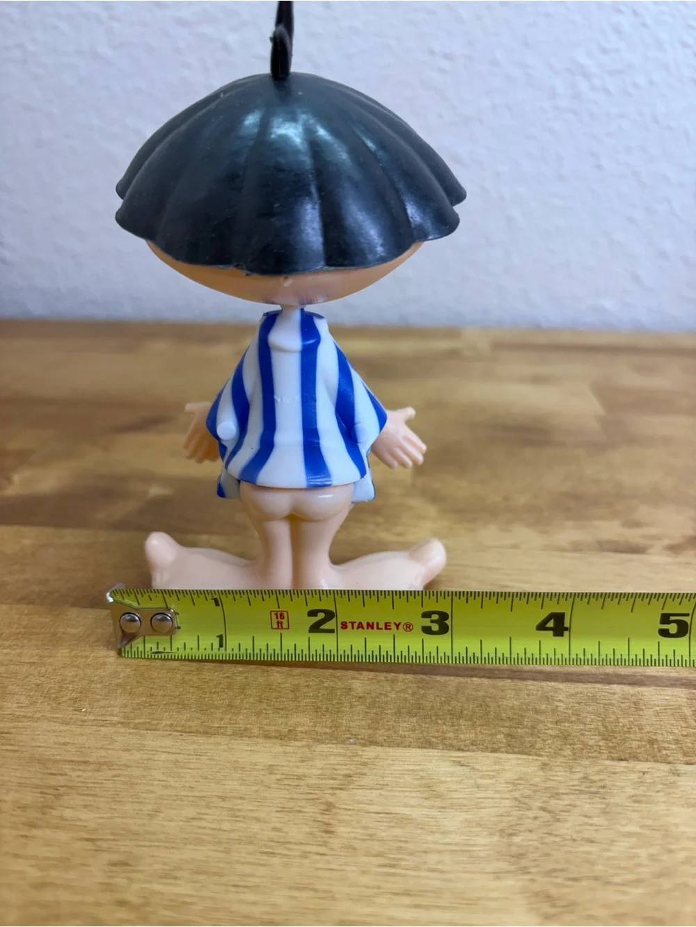 Vintage 70s Hong Kong Plastic Novelty Big Nose Mooning Boy Figure Bare Butt Gag